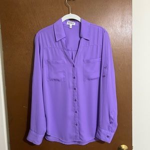 Express Portofino Original Fit Size Medium Purple